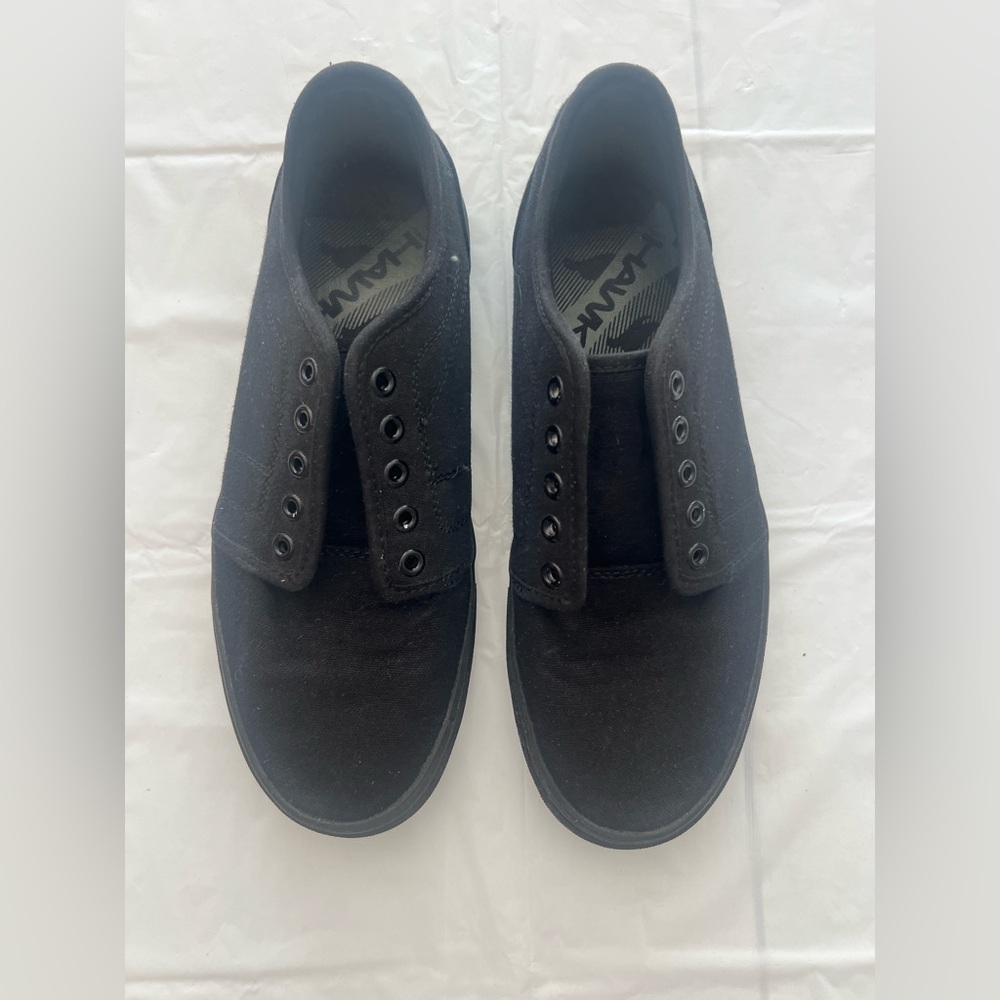 Tony Hawk Men Black Canvas Skateboard Sneaker Shoe Size 9 Medium Used.